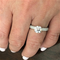 Valoria Rounded Pave Diamond Engagement Ring